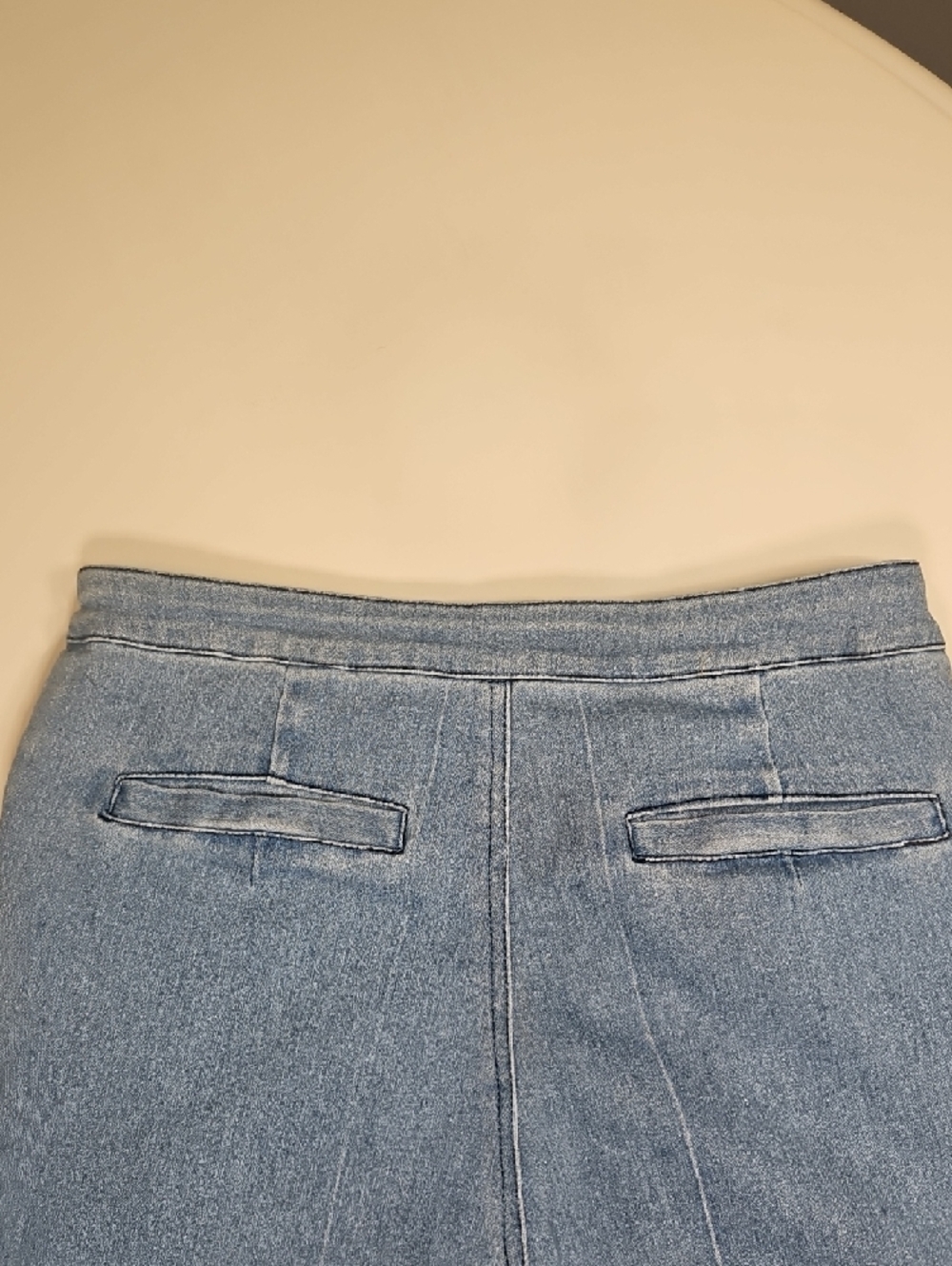 Jealous Tomato Light Blue Straight Leg Jeans with Seam Detail - Picture 4 of 4